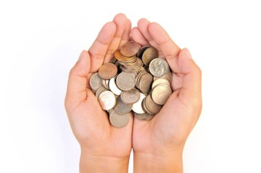 Para ve mali kavramı - kadının götürdü eller yakın