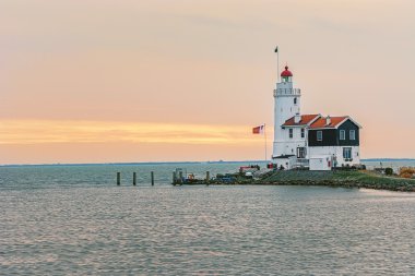 Marken deniz feneri Ijsselmeer Holland Volendam Netherlan at
