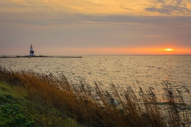 Marken deniz feneri Ijsselmeer Holland Volendam Netherlan at
