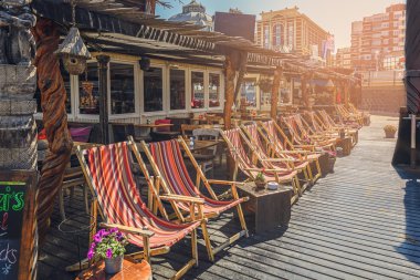 Beach Club, Scheveningen, Hollanda sahilinde.