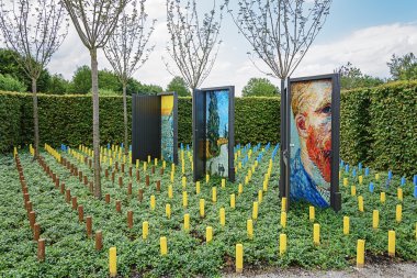 Open doors to the world of Vincent Van Gogh clipart