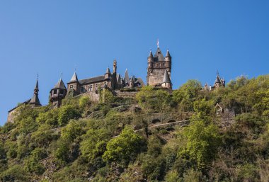 Cochem. Reichsburg Kalesi, Almanya.