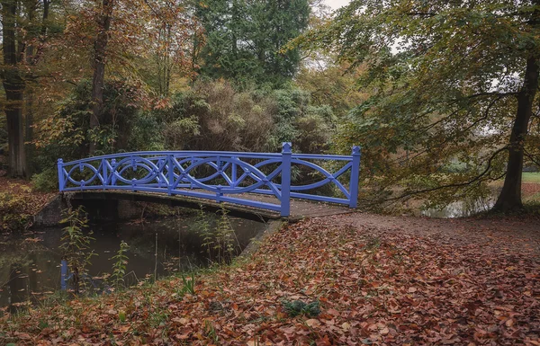 Brücke in herbstlicher Landschaft — Stockfoto