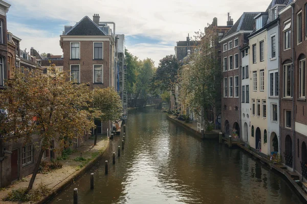 Çift yönlü kanal Utrecht. — Stok fotoğraf