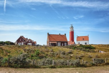 Deniz feneri - ışık, umut ve doğru şekilde sembolü.