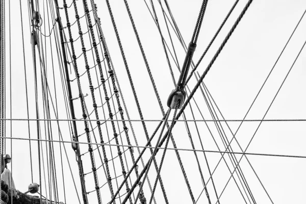 The rigging on the ship. — Stock Photo, Image