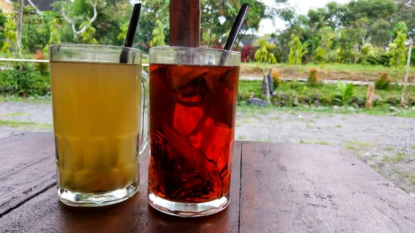 Wedang Uwuh Ginger Tea Una Bebida Tradicional Yogyakarta Que Mezcla —  Fotos de Stock