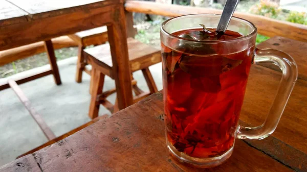 Wedang Uwuh Ein Traditionelles Getränk Aus Yogyakarta Das Gemixt Und — Stockfoto