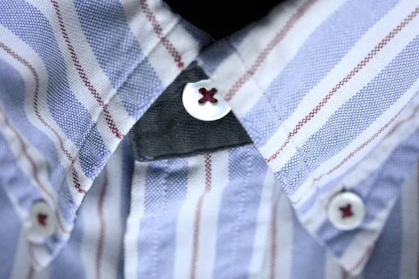 Close up of a blue mens shirts — Stock Photo, Image