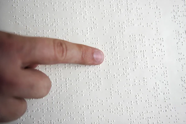 Lectura braille — Foto de Stock