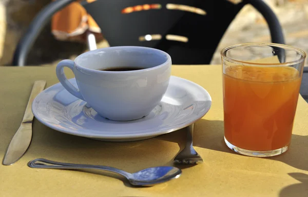 Coffee and orange juice — Stock Photo, Image