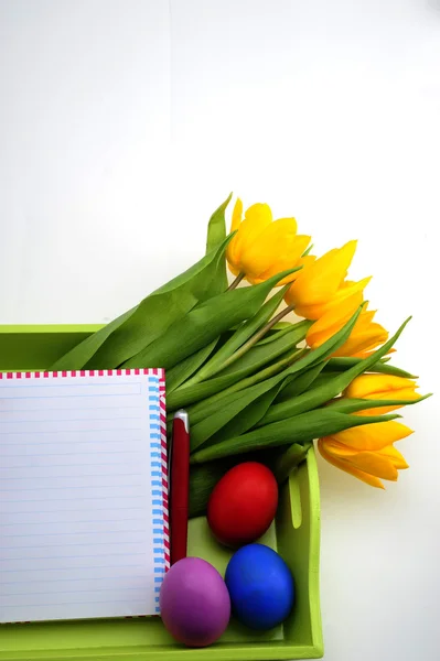 Easter blank recipe book — Stock Photo, Image