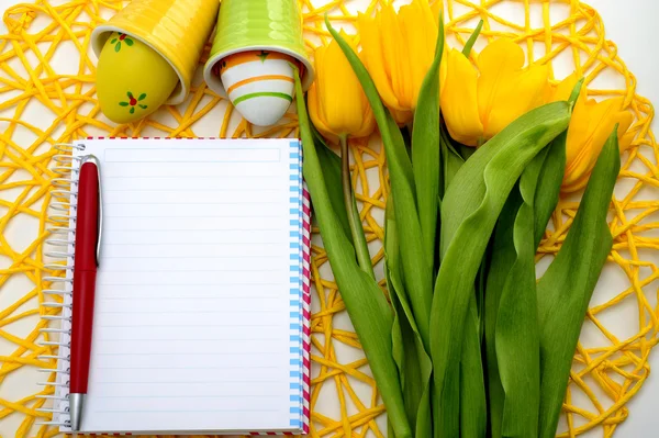 Easter blank recipe book — Stock Photo, Image