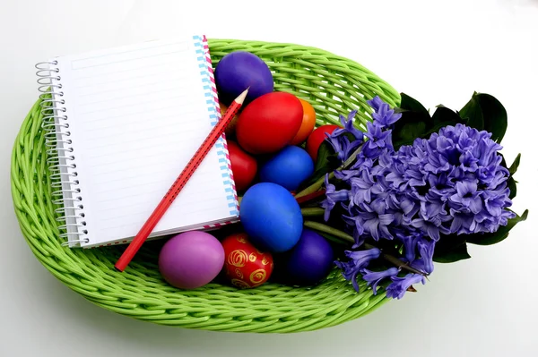 Libro de recetas en blanco de Pascua Imagen De Stock