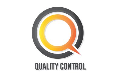 İlk harf QC logotype şirketi Renkli Swoosh tasarım konsepti. İş ve şirket kimliği için vektör logosu. kalite kontrol logosu.