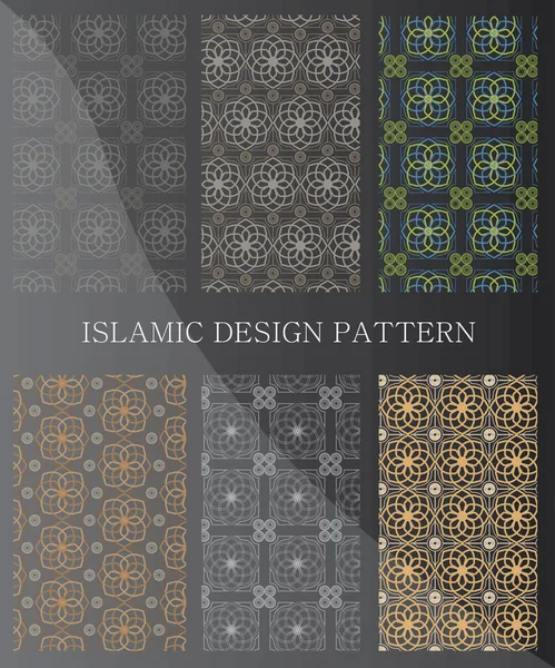 İslami süslemesiz desenler. Geometrik desenlerin doğu tarzında toplanması. Örnekleme paneline desenler eklendi.