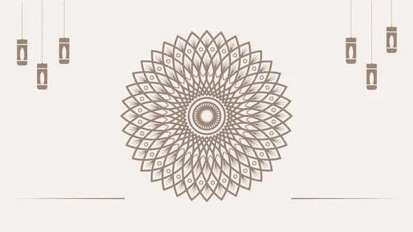 Fondo Diseño Mandala Ornamental Lujo — Archivo Imágenes Vectoriales