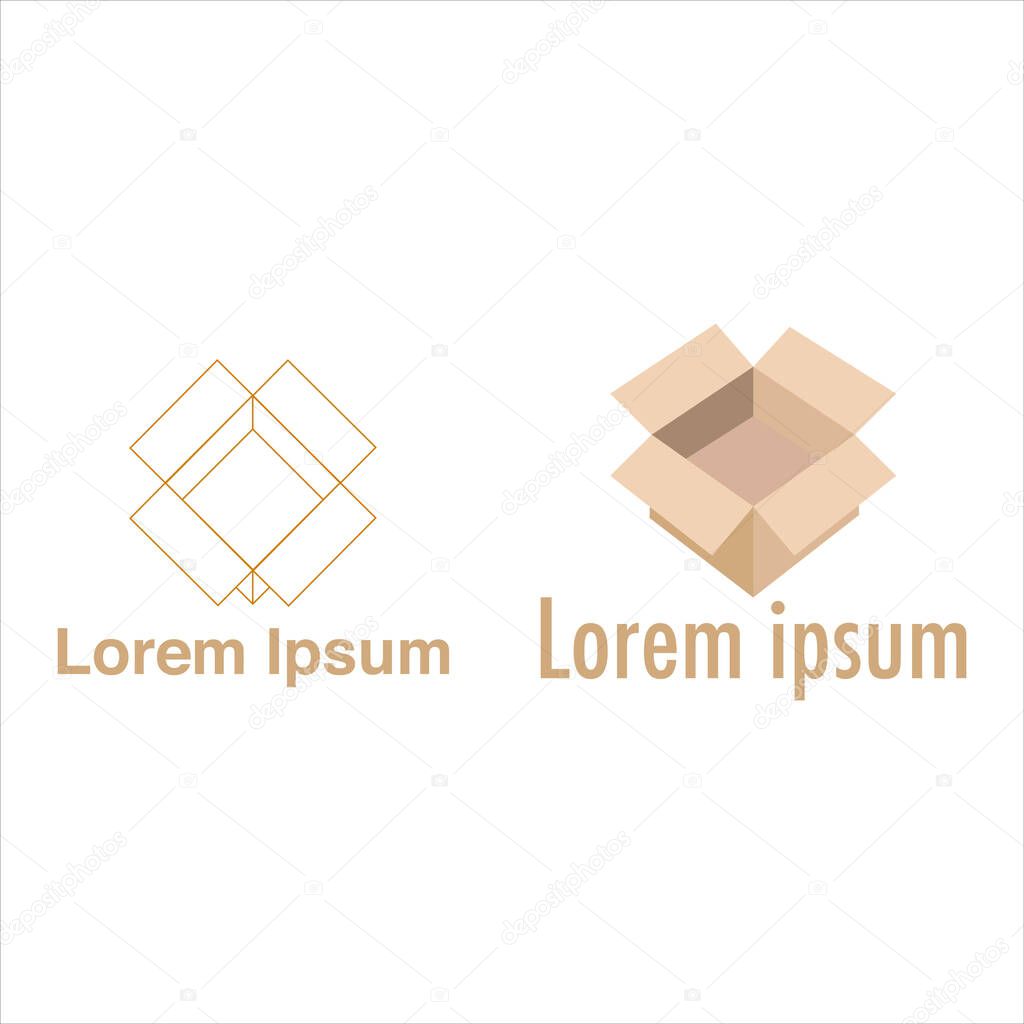logo representing a box, suitable for shipping websites.