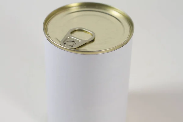 Tin Can White Background — Stock Photo, Image