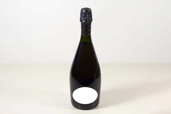 Botella Vino Sobre Fondo Blanco — Foto de Stock