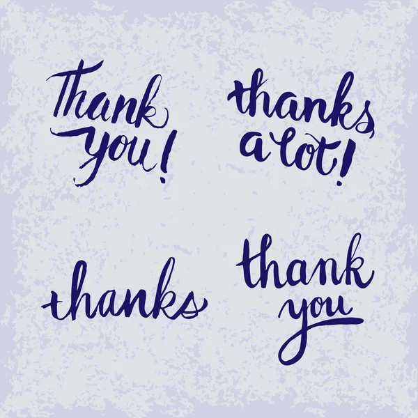 Děkuji Ručně Psaný Nápis Ručně Kresleným Nápisem Díky Kaligrafii Poděkování — Stockový vektor
