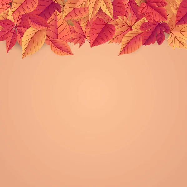 Autumn Sale Background Template Place Your Text Bright Fall Leaves — Stock Vector