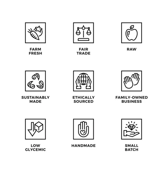 Conjunto Vectorial Elementos Diseño Plantilla Diseño Logotipo Iconos Insignias Para — Vector de stock