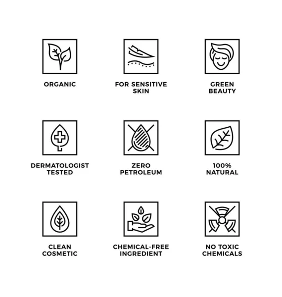 Vector Set Design Elements Logo Design Template Icons Badges Natural — Stock Vector