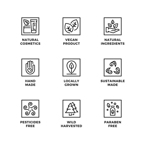 Conjunto Vectorial Elementos Diseño Plantilla Diseño Logotipo Iconos Insignias Para — Vector de stock