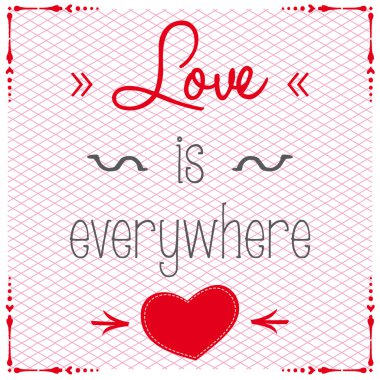 Vektör aşk Sevgililer kartı