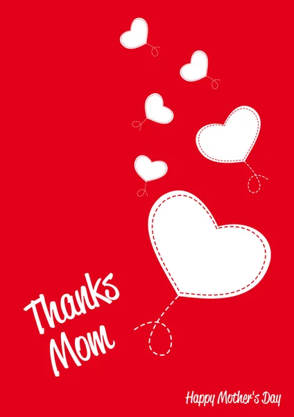 Vector Poster Thanks mom Mothers Day — Stock Vector