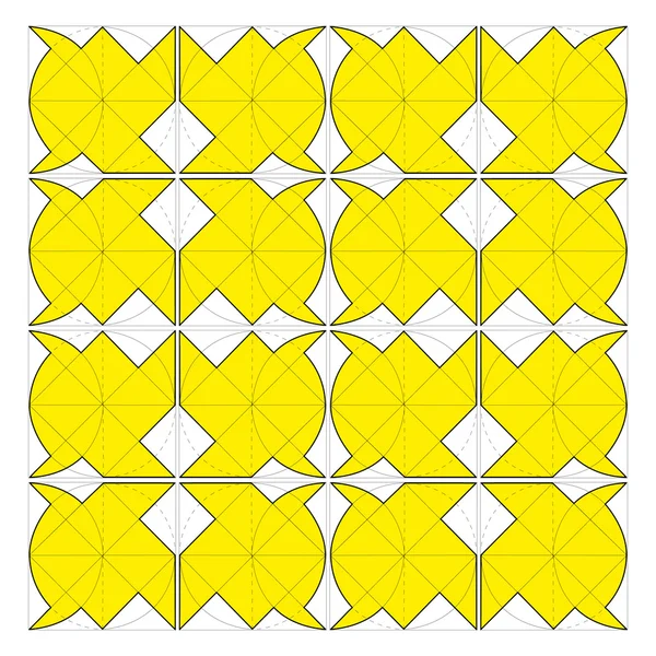 向量几何的黄色背景 — 图库矢量图片