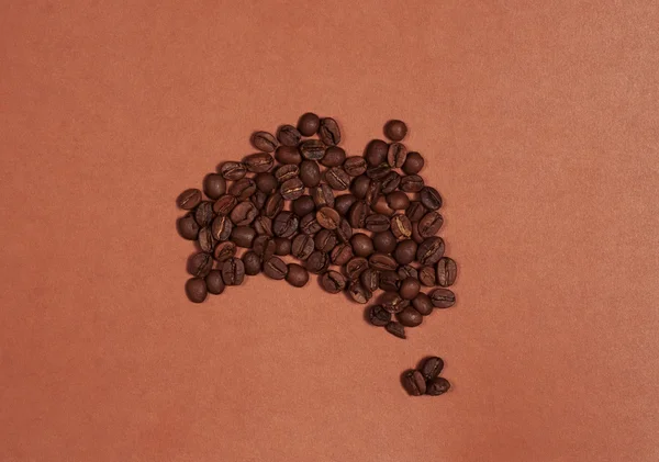 Australie carte continentale faite de grains de café — Photo
