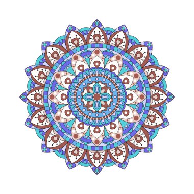 Soyut tasarım öğeleri. Vektör yuvarlak mandalalar. Grafik şablonu tasarımınız için. Dekoratif retro süsleme.