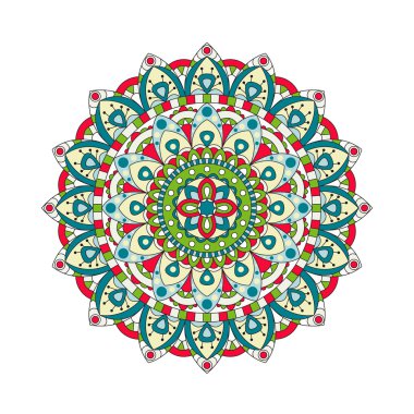 Vektör yuvarlak mandalalar. Grafik şablonu tasarımınız için. Dekoratif retro süsleme. Çiçekler ile çizilmiş arka plan el.