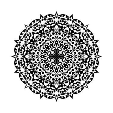 Vektör yuvarlak mandalalar. Grafik şablonu tasarımınız için. Dekoratif retro süsleme. Çiçekler ile çizilmiş arka plan el.