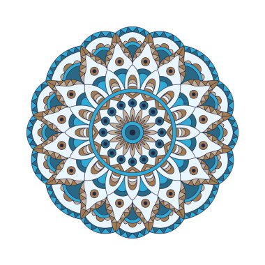 Vektör yuvarlak mandalalar. Grafik şablonu tasarımınız için. Dekoratif retro süsleme. Çiçekler ile çizilmiş arka plan el.