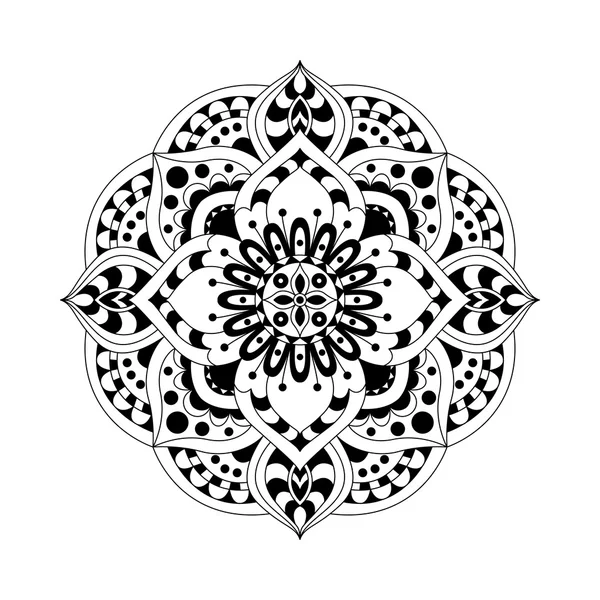 Abstrakte Gestaltungselemente. runde Mandalas im Vektor. Grafikvorlage für Ihr Design. Dekoratives Retro-Ornament. — Stockvektor