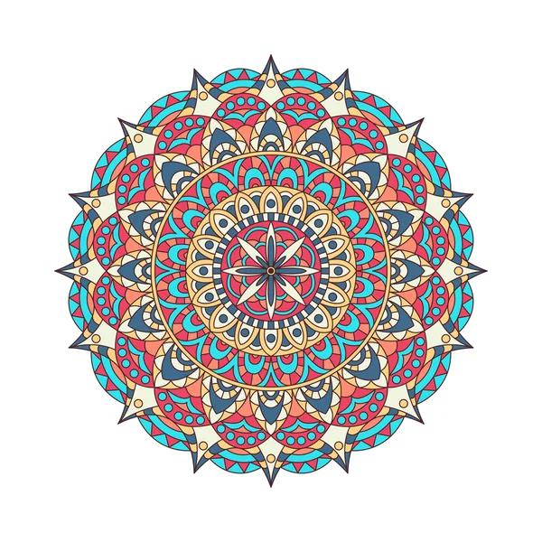 Mandalas redondas en vector. Plantilla gráfica para su diseño. Adorno retro decorativo. Fondo dibujado a mano con flores . — Archivo Imágenes Vectoriales