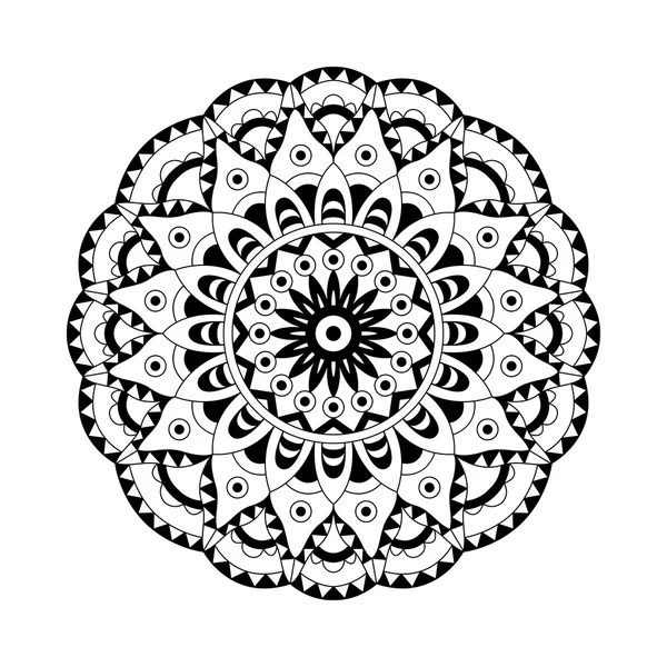 Abstract design elements. Round mandalas in vector. Graphic template for your design. Decorative retro ornament. — Stock Vector