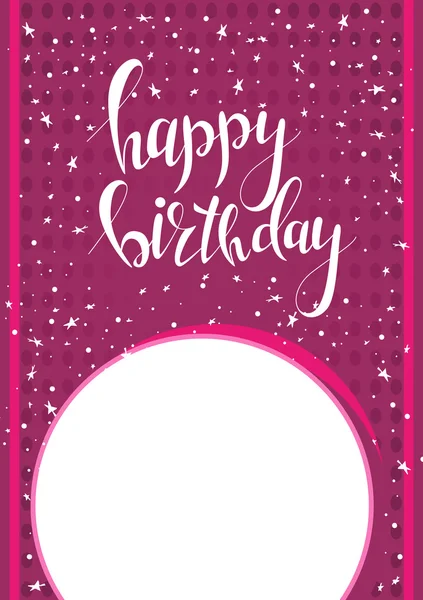 Original frase de feliz cumpleaños dibujado. Composición caligráfica de letras a mano. Tarjeta de felicitación vectorial — Vector de stock