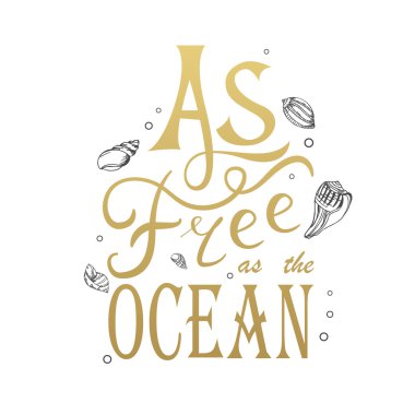 Vektör illüstrasyon ifade ile ben vitamin deniz gerekir. Yaratıcı sloganı ile poster tasarım sanatı. Çizim stilinde retro tebrik kartı.