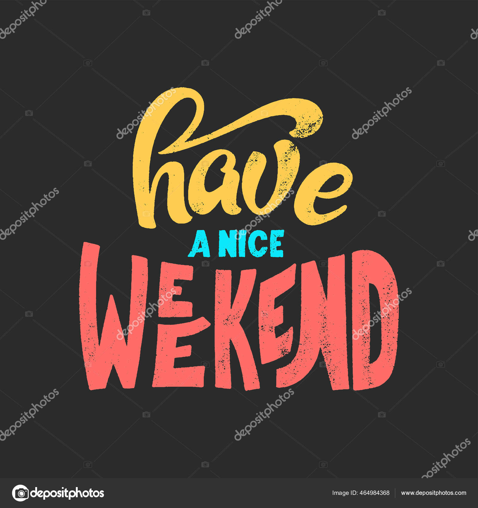 Typografi med håndskrift på tavle bakgrunn med kritt. Sitat: Ha en hyggelig  helg. Inspirasjon og positiv plakat med kalligrafisk bokstav.  Vektorillustrasjon stockvektor © Astarte7893 #464984368, image size:1600x1700