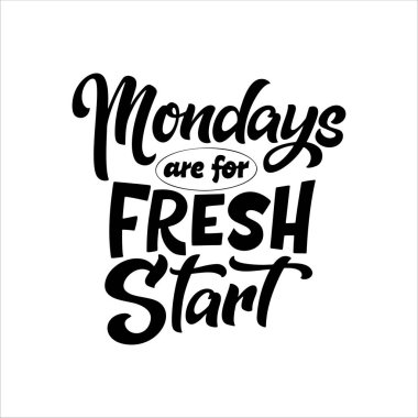 Yeni bir başlangıç afişi. Beyaz arka plana el yazısı çizilmiş. Tipografik vektör illüstrasyonu