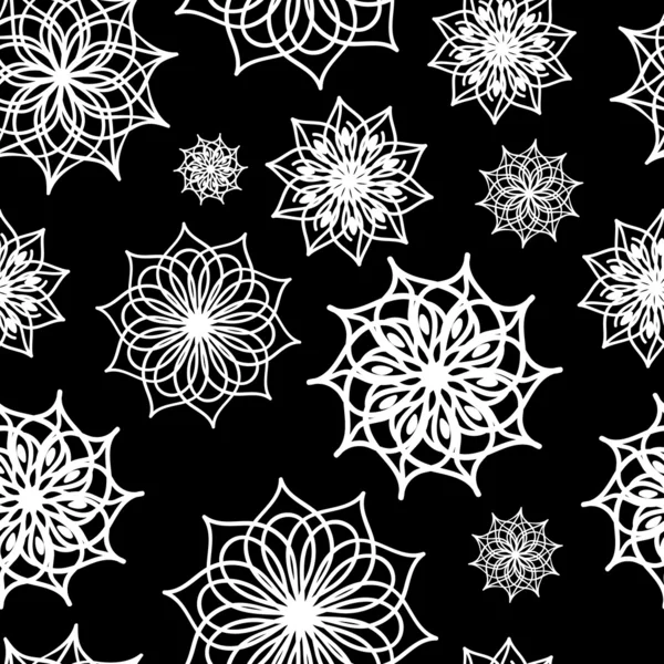 Nahtloses Muster mit floralen Ornamenten — Stockvektor