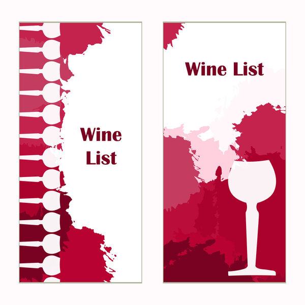 Set of banners for restaurant. Abstract background. Wine card, l