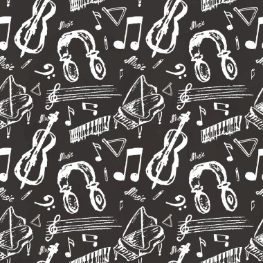 Okul panosunda seamless modeli. Serbest el çiziminin. 