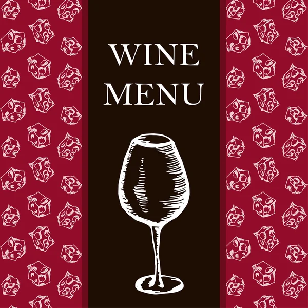 Wine menüből. retro kártya vagy szórólap. étterem téma. Vector illustr — Stock Vector