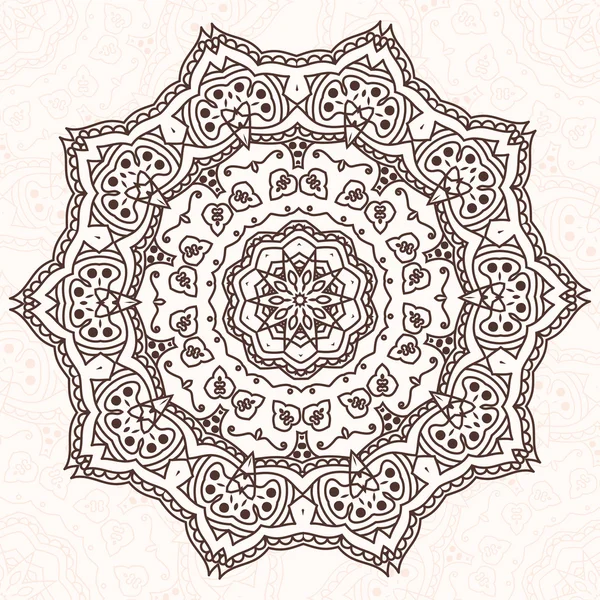 Élément de design abstrait. Mandala rond en vecteur. Templa graphique — Image vectorielle