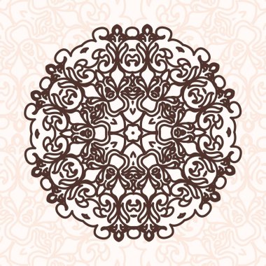 soyut tasarım öğesi. Mandala vektör yuvarlak. grafik templa